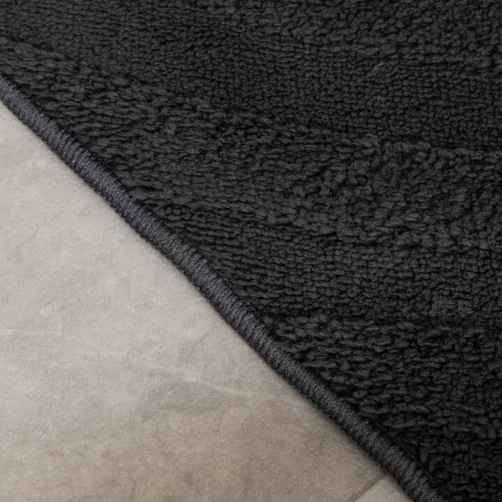 Tapis d'extérieur rond à fleurs - Cassie Shapes Noir - 5