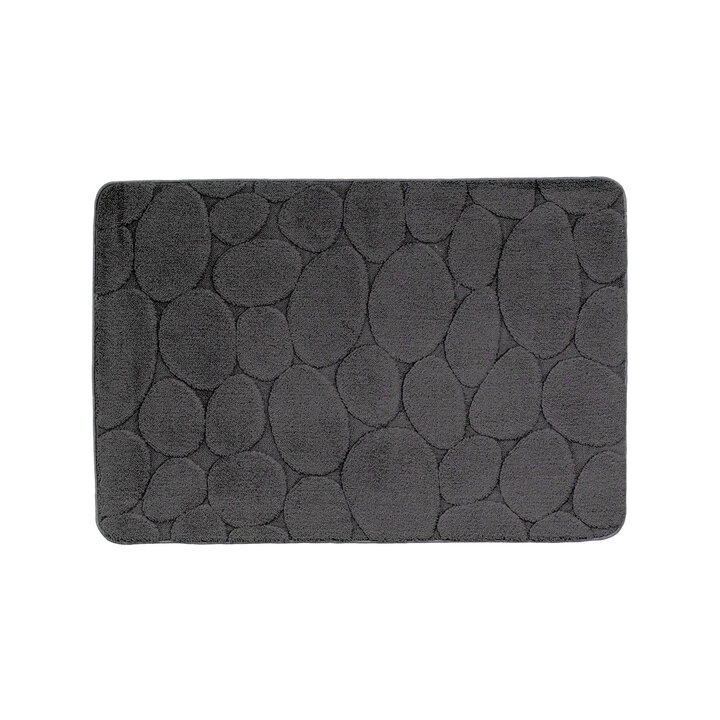 Tapis d'extérieur rond à fleurs - Cassie Pebbles Noir - 1