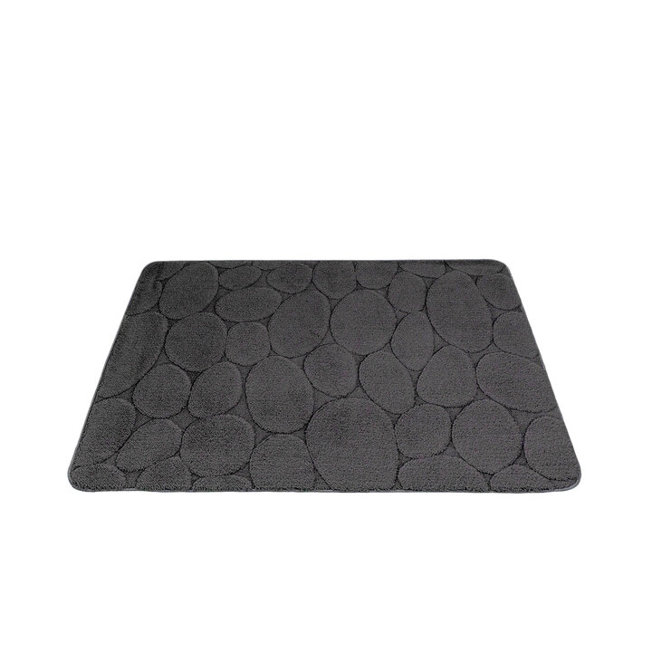 Tapis d'extérieur rond à fleurs - Cassie Pebbles Noir - 2