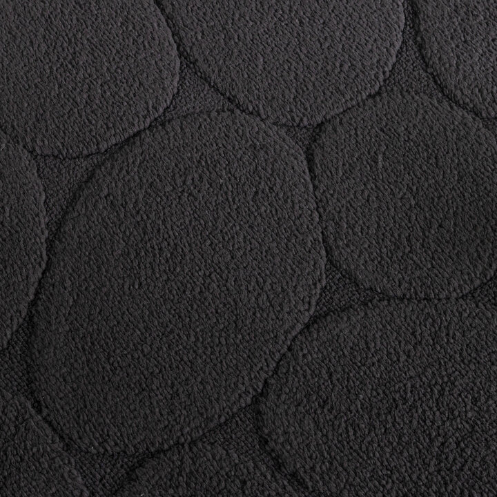 Tapis d'extérieur rond à fleurs - Cassie Pebbles Noir - 3