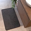 Tapis d'extérieur rond à fleurs - Cassie Curves Noir - thumbnail