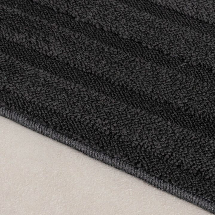 Tapis d'extérieur rond à fleurs - Cassie Curves Noir - 5