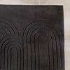 Tapis d'extérieur rond à fleurs - Cassie Arches Noir - thumbnail 4