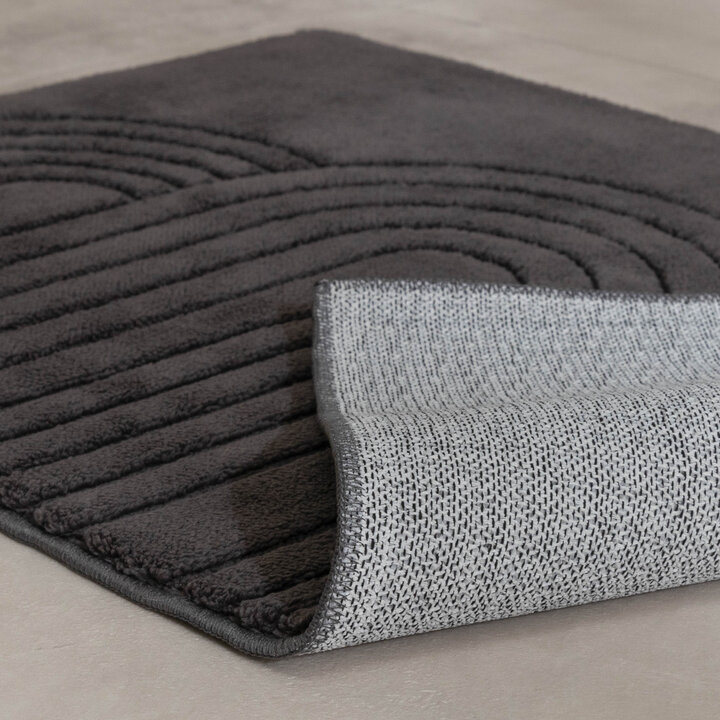 Tapis d'extérieur rond à fleurs - Cassie Arches Noir - 6