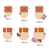 Tapis rond rétro - Evi Confetti Multicolore - thumbnail 7