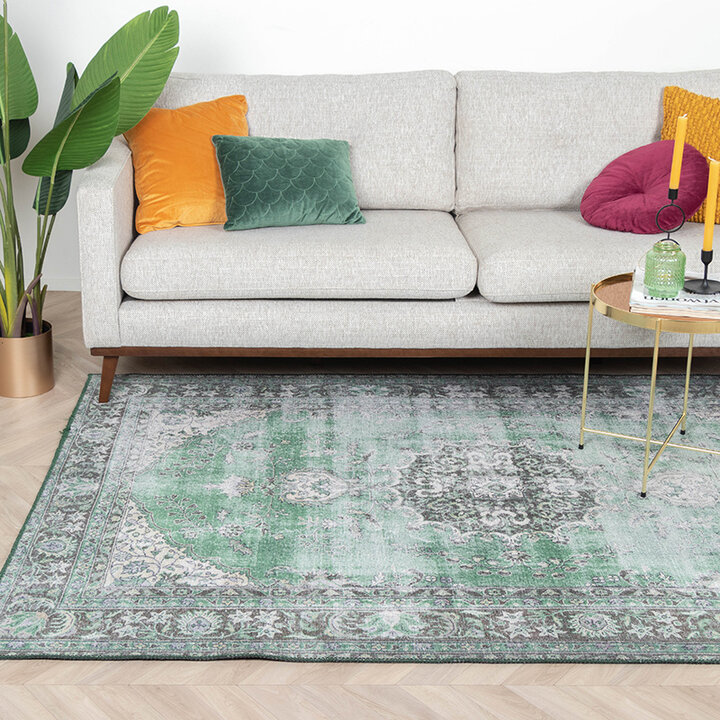 Tapis vintage - Estate Medallion Vert foncé - 4