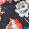 Tapis à fleurs - Florine Noir/Bleu - thumbnail 3