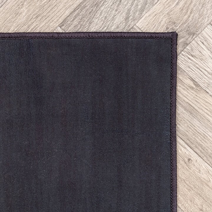 Tapis à fleurs - Florine Noir/Bleu - 4