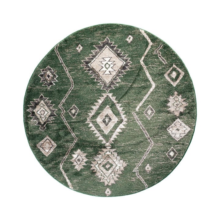 Tapis berbère rond - Blend Aztec Green - 1