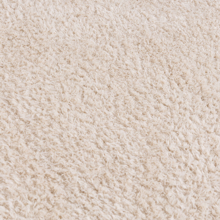 Tapis rond doux - Teddy Crème - 3