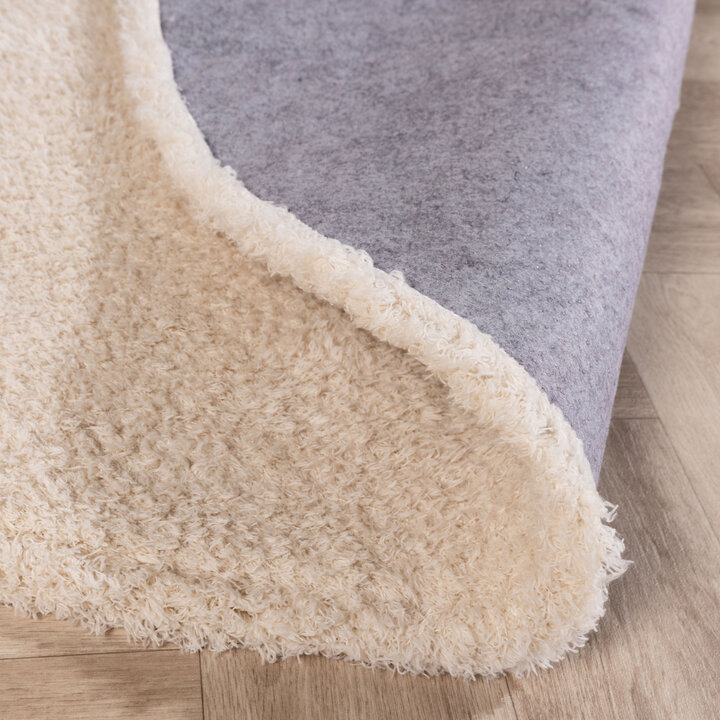 Tapis rond doux - Teddy Crème - 6