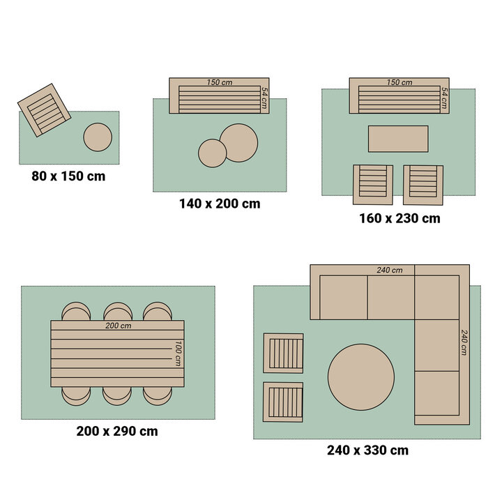 Tapis d'extérieur - Capri Circles Beige/Crème - 7