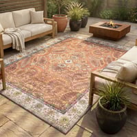 Tapis d'extérieur vintage - Santo Flora Terracotta