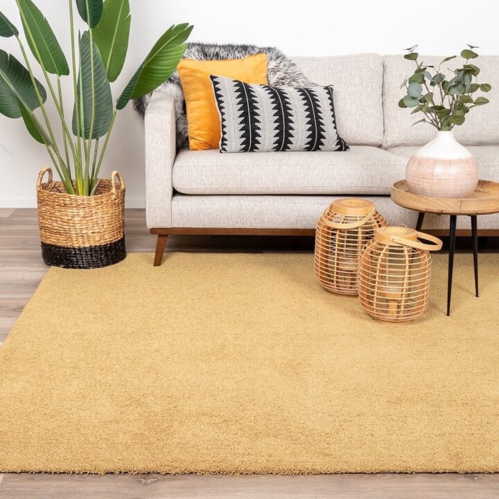 Tapis lavable - Clean Jaune Ocre