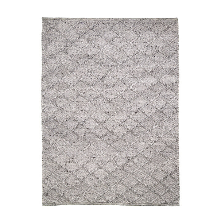 Tapis en laine tressée - Knit Gris - 1