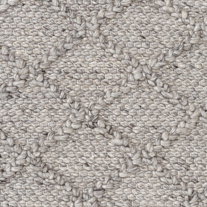 Tapis en laine tressée - Knit Gris - 3
