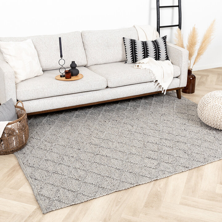 Tapis en laine tressée - Knit Gris - 4