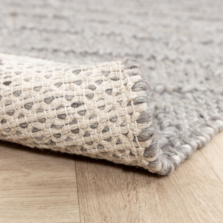 Tapis en laine tressée - Knit Gris - 9