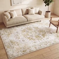 Tapis vintage - Lago Vert/Crème