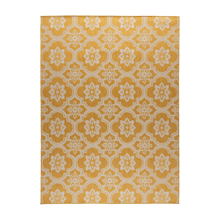 Tapis d’extérieur – Rio Flower Jaune - 1