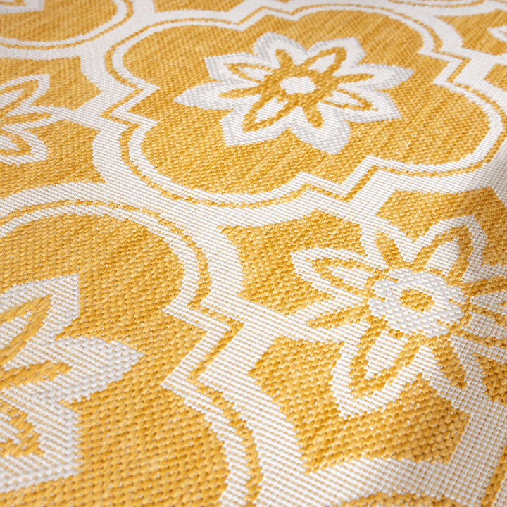 Tapis d’extérieur – Rio Flower Jaune - 3