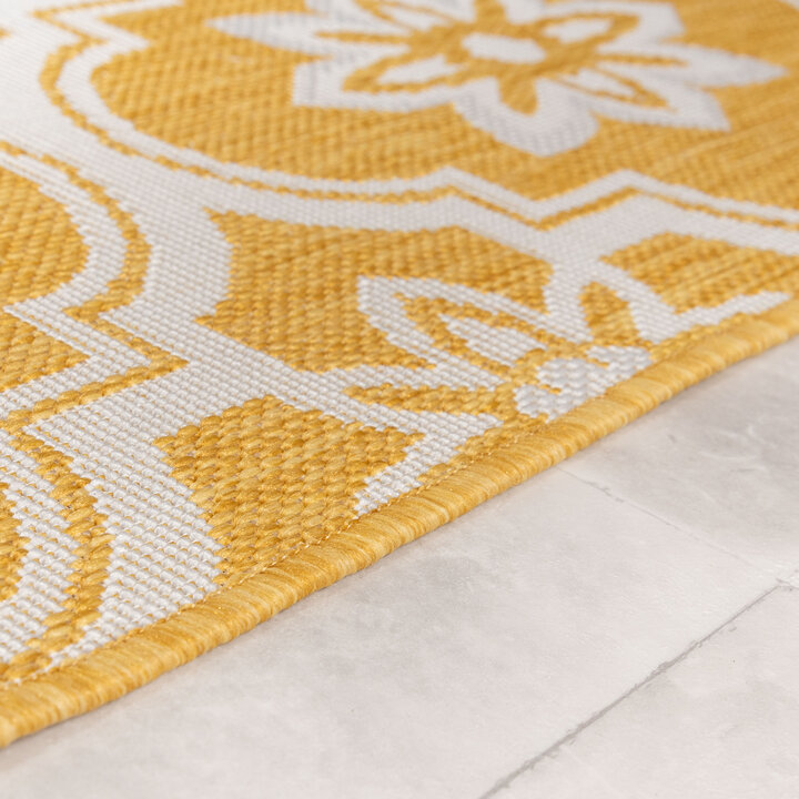 Tapis d’extérieur – Rio Flower Jaune - 5