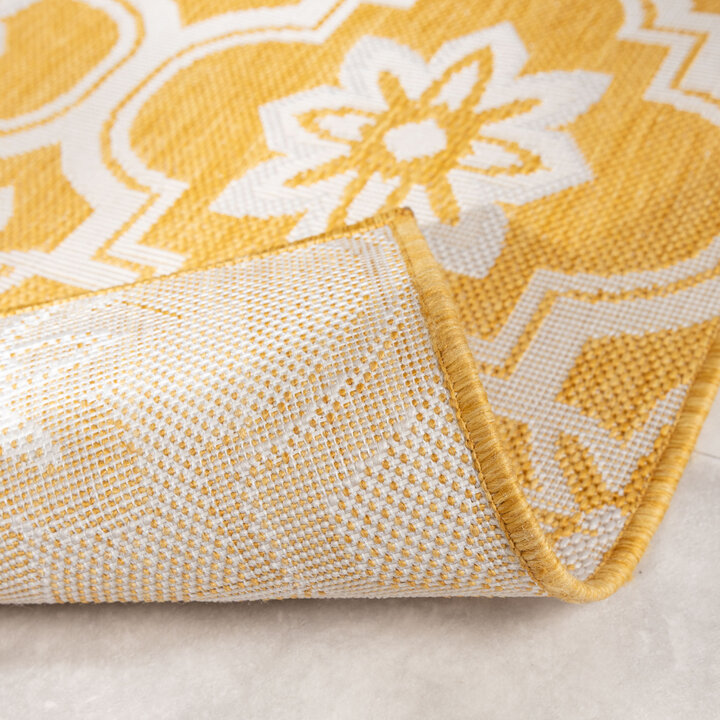 Tapis d’extérieur – Rio Flower Jaune - 6