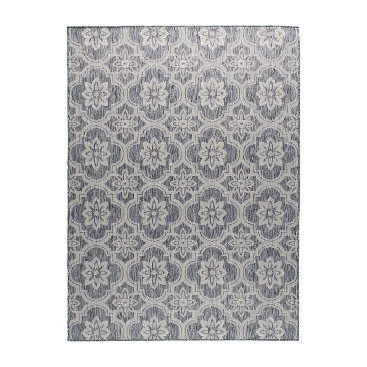Tapis d’extérieur – Rio Flower Bleu - 1