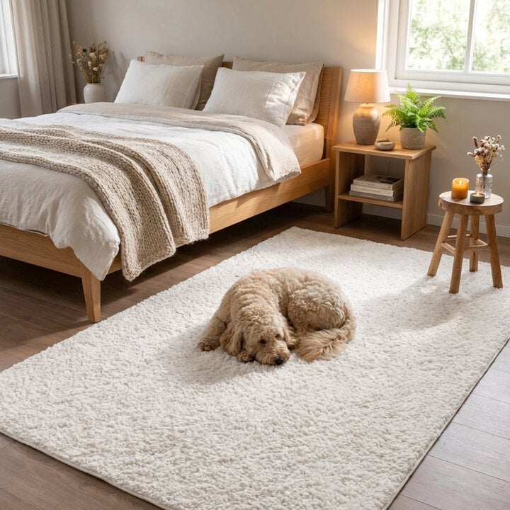 Tapis Fluffy – Bobby Blanc