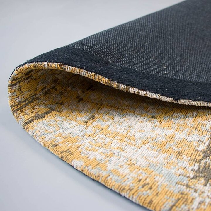 Tapis patchwork rond - Dreams Jaune Ocre - 4