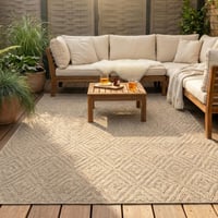 Tapis d'extérieur en jute - Fora Tile Naturel