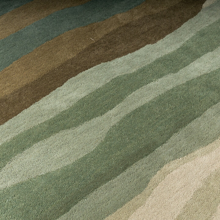 Tapis rond en laine – Liora Vert - 4