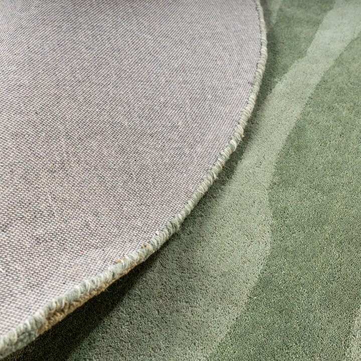 Tapis rond en laine – Liora Vert - 7