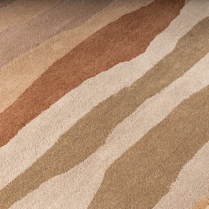 Tapis rond en laine – Liora Beige - 4