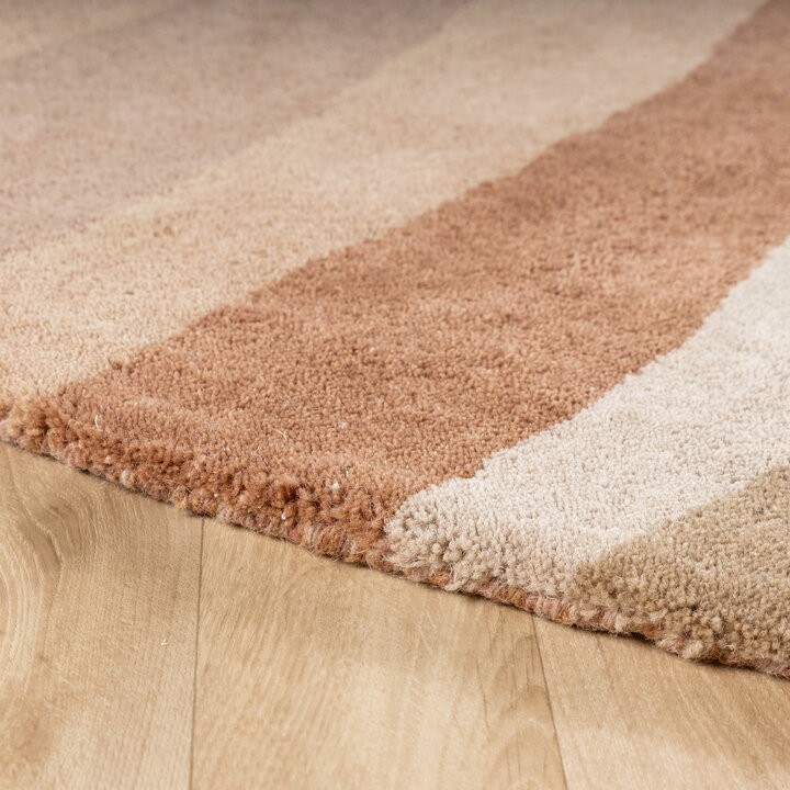 Tapis rond en laine – Liora Beige - 6