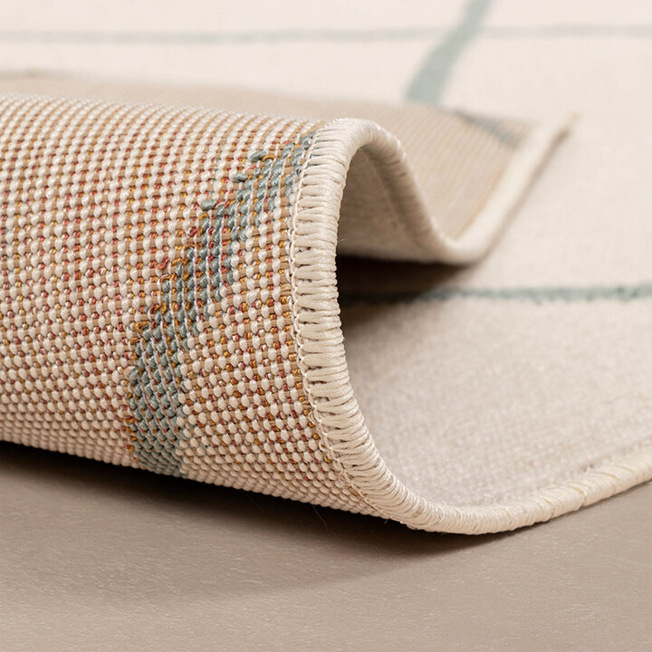 Tapis d'extérieur scandinave - Odin Lines Crème/Vert - 6