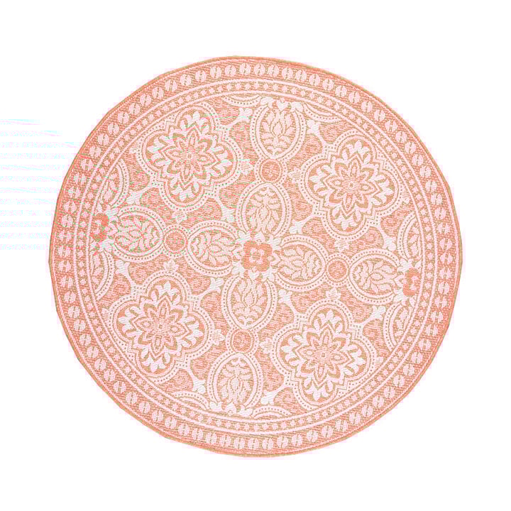 Tapis d'extérieur rond - Summer Oriental Rose - 1