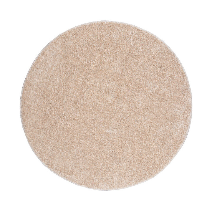 Tapis rond à poils longs - Glazy Crème - 1