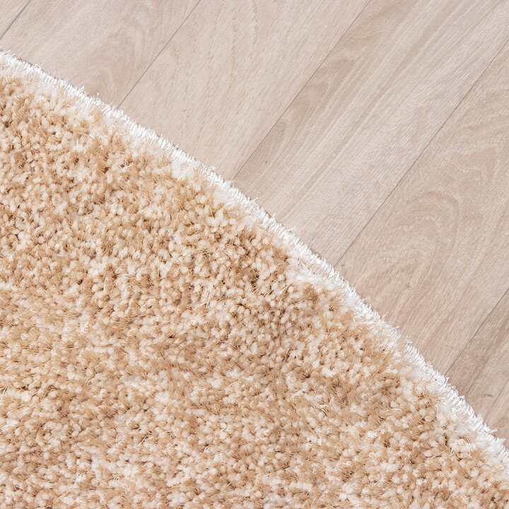 Tapis rond à poils longs - Glazy Crème - 5