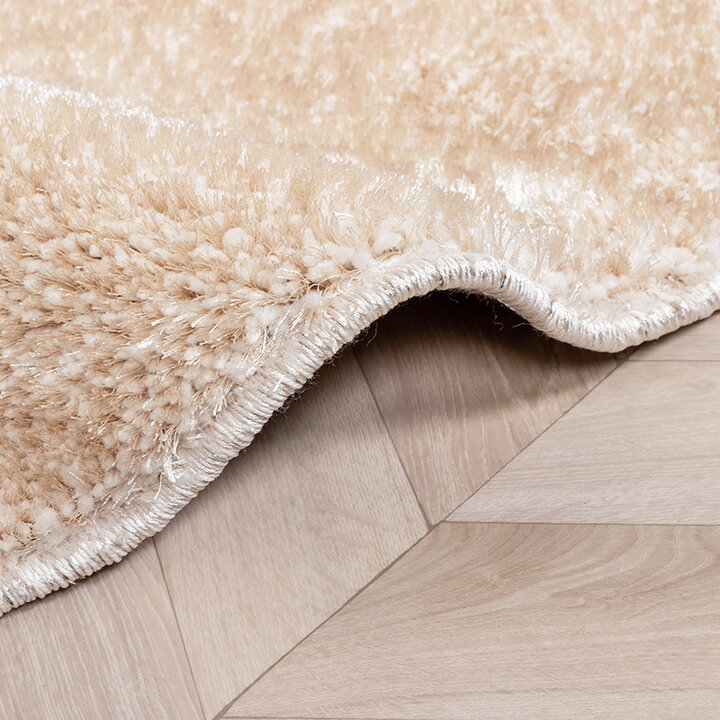 Tapis rond à poils longs - Glazy Crème - 6
