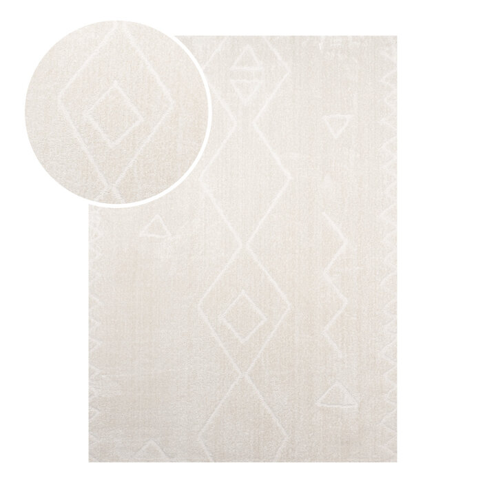 Tapis japandi - Yori Geo Crème/Blanc - 1