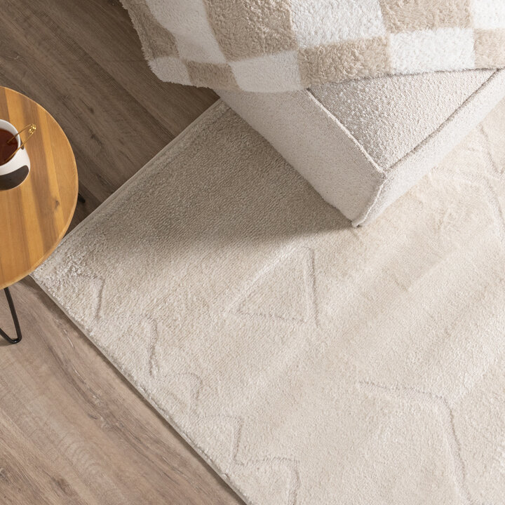 Tapis japandi - Yori Geo Crème/Blanc - 3