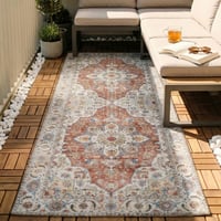 Tapis de couloir lavable - Domingo Mandala terra