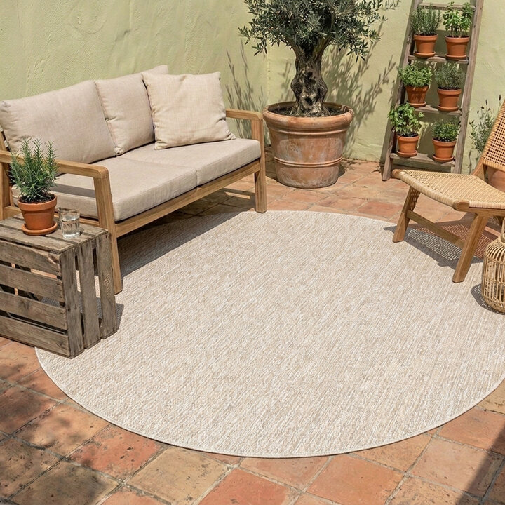 Tapis d'extérieur rond - Costa Sable