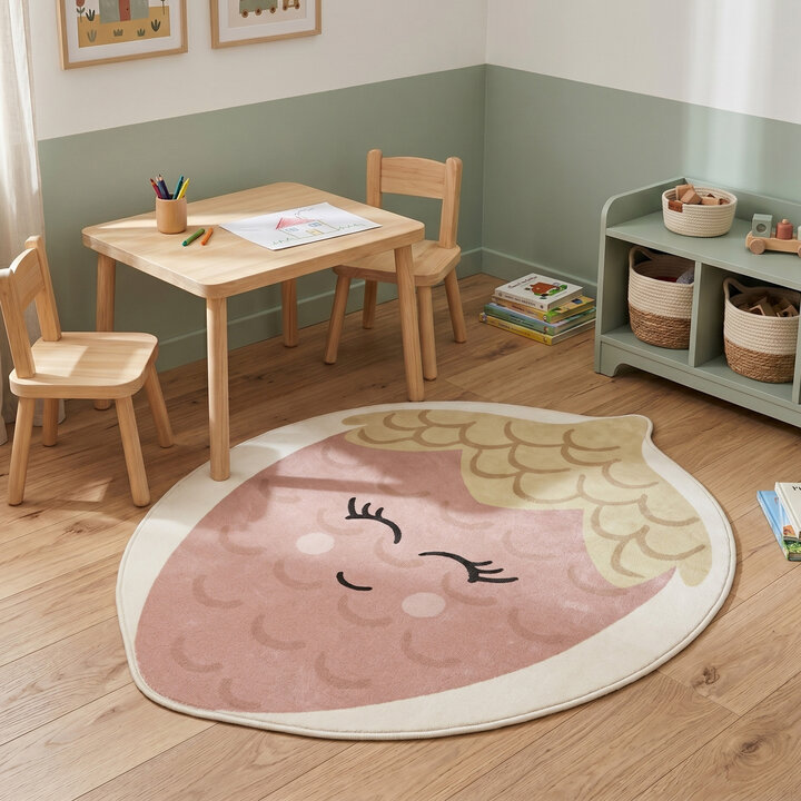 Tapis pour enfants lavable – Berry Fraise Rose