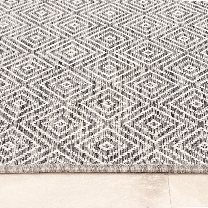 Tapis d'extérieur - Summer Tile Gris Clair - 8