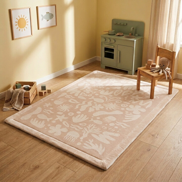 Tapis de jeu lavable - Flo Crème