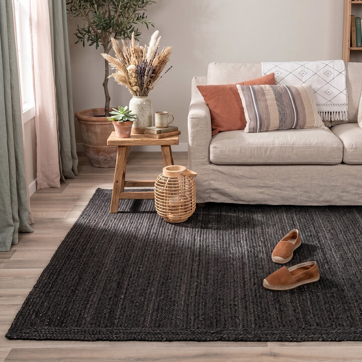 Tapis en jute - Fair Noir