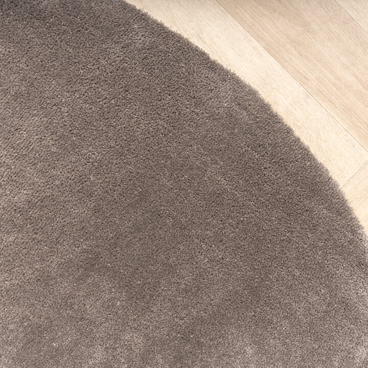 Tapis rond en viscose lavable - Vive Taupe - 4