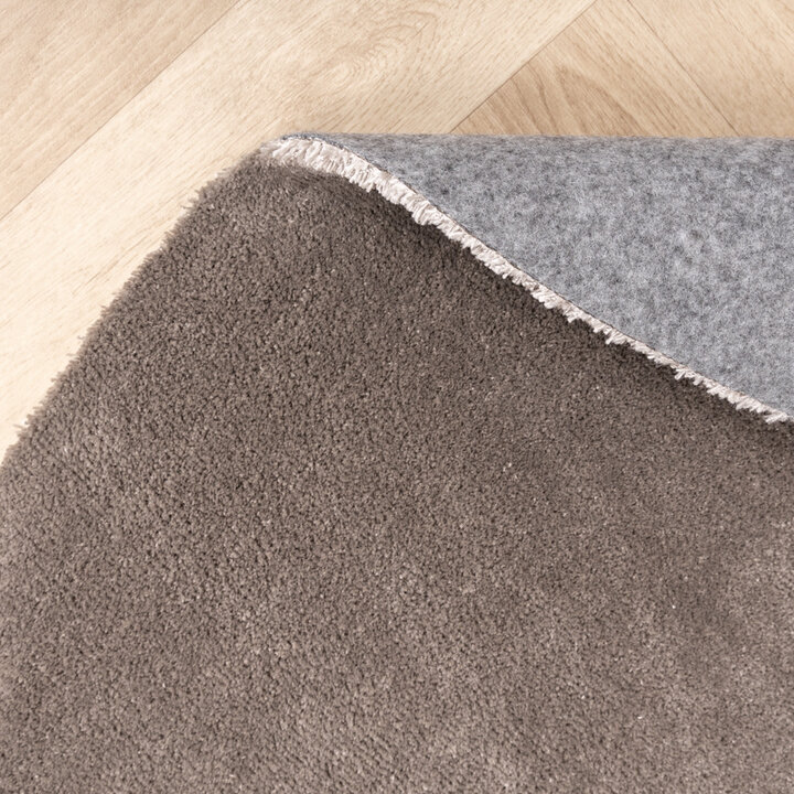 Tapis rond en viscose lavable - Vive Taupe - 6